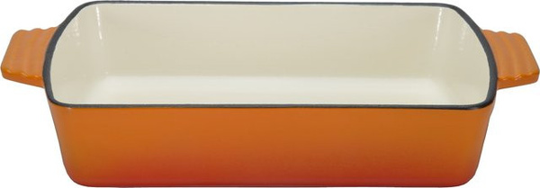 GSW Auflaufform aus Gusseisen in Orange Shadow mit 3,8 l Volumen, Breite: 32 cm, Tiefe: 21,5 cm