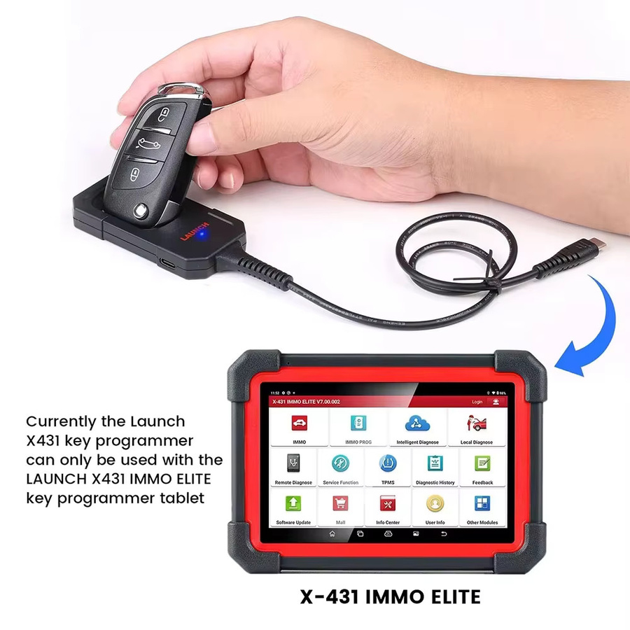 LAUNCH X431 Schlüsselprogrammierer für IMMO-Programmierung mit Bluetooth in Schwarz - Bild 2