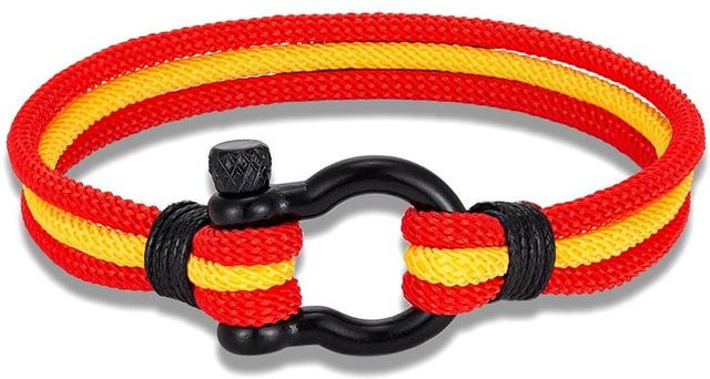 YULIN Armband, Edelstahl, Nautisches Seil, Argentinien Flagge, Unisex, 21cm - Bild 1