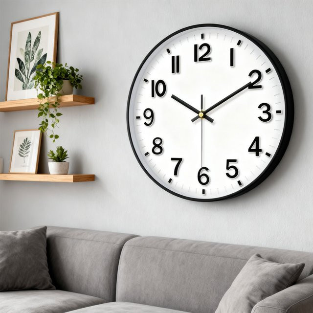 Mabpedo Moderne Analoge Wanduhr mit 3D-Kubisches Design, Leise Quarz-Wanduhr für Wohnzimmer und Schlafzimmer - Bild 1
