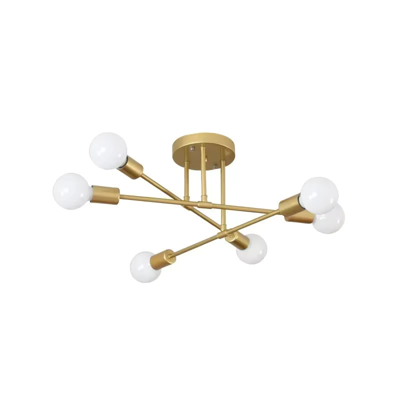 Moderne minimalistische LED-Deckenleuchte von Sanoni als Kronleuchter für Schlafzimmer, Wohnzimmer oder Esszimmer in Schwarz, Weiß oder Gold/Messing - Bild 3
