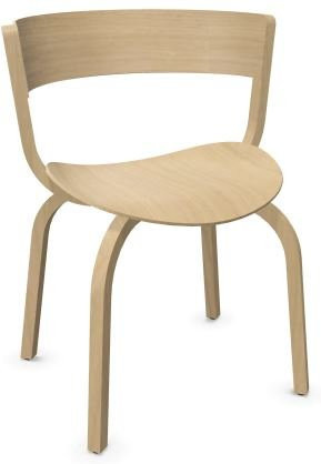 Thonet 404 F Stuhl aus Holz mit Armlehnen in Braun - Bild 1