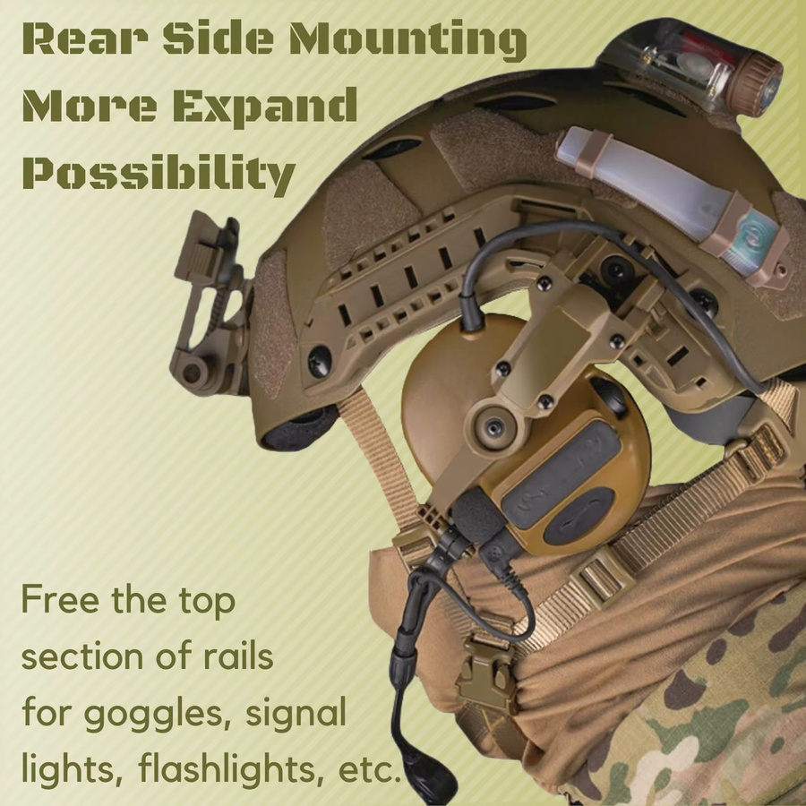 Ops-Core ARC/Wendy Rail Adapter Helmhalterung in Green für COMTAC III Schieß-Headset-Zubehör - Bild 4