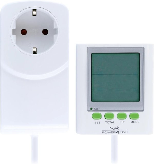 Schwaiger Energiekostenmessgerät STEM0015 mit verlängertem Display in Weiß - Bild 1