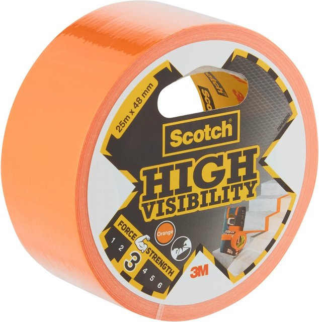 Scotch Klebeband High Visibility Parcel in Orange, Breite: 48 mm, Länge: 25 m - Bild 1