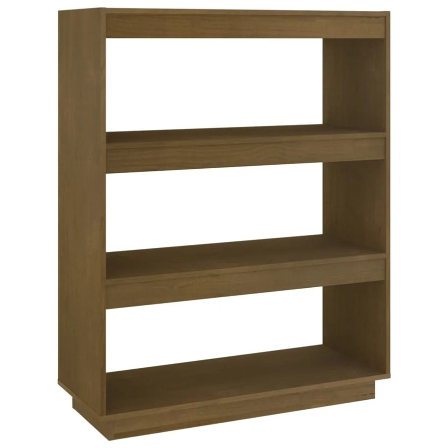 vidaXL Bücherregal und Raumteiler aus Massivholz Kiefer in Honigbraun, B/T/H: 80 x 35 x 103 cm - Bild 2