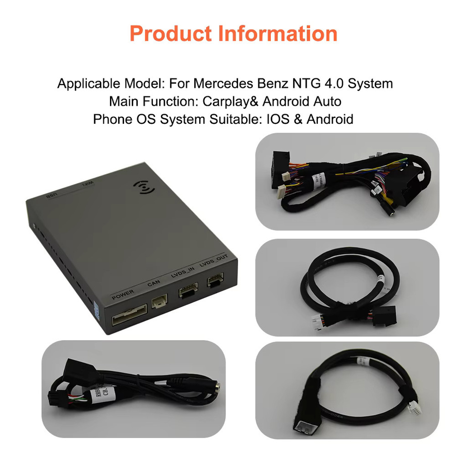 Bonroad Screen Upgrade Decoder Box für Mercedes Benz E-Klasse Coupé C207 2009-2011 mit NTG 4.0 für Carplay und Android Auto Interface - Bild 3