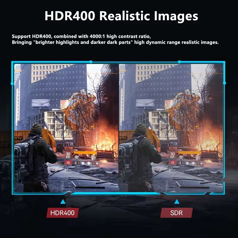 FYHXele Curved Gaming Monitor 34 Zoll UWQHD 165Hz 1ms 1500R Ultra Wide Display in Schwarz - Bild 2