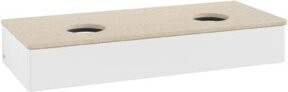 V&B Waschtischunterschrank Antao ohne Frontstruktur, Farbe: Weiß, B/T/H: 120 x 50 x 19 cm - Bild 1