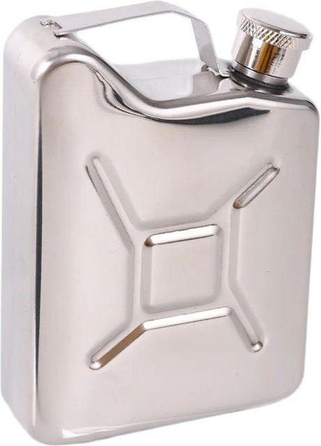 Xbees Mini Flachmann aus Stahl in Silber, 148 ml (5oz) - Bild 1