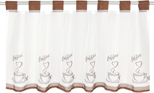 Bestlivings Bistrogardine Angie Coffee, Farbe: Coffee, Breite: 120 cm, Höhe: 45 cm - Bild 1