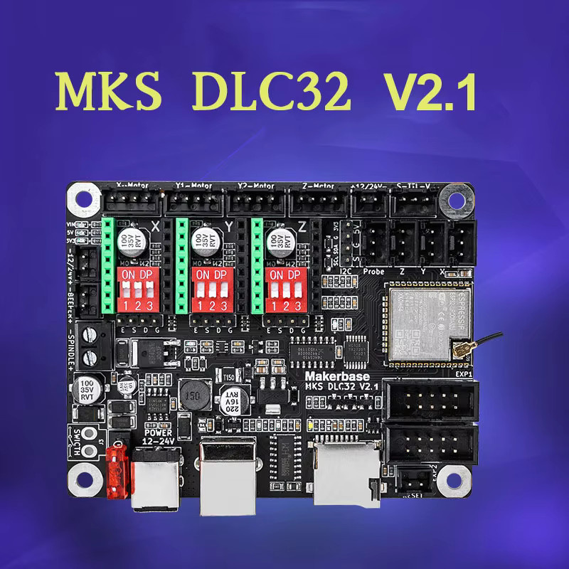 Makerbase MKS DLC32 V2.1 32Bit Laser Gravur Maschine Control Board mit Wi-Fi und Unterstützung für 20W/40W Laser Module in Schwarz - Bild 2