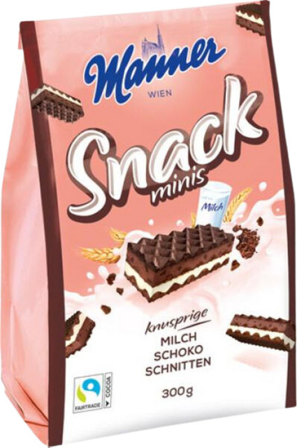 Manner Snack Minis Milch-Schoko 300 g - Bild 1