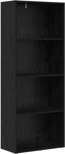 vidaXL Freistehender Stauraum in Schwarz und Eichen-Optik, B/T/H: 60 x 30 x 151,5 cm - Bild 1