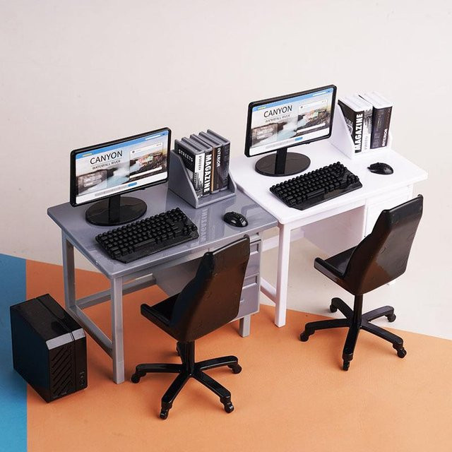 DIAPER&CORED Puppenhaus Miniatur Home Study Room Möbel Dekor, 1-teiliges Set - Bild 1