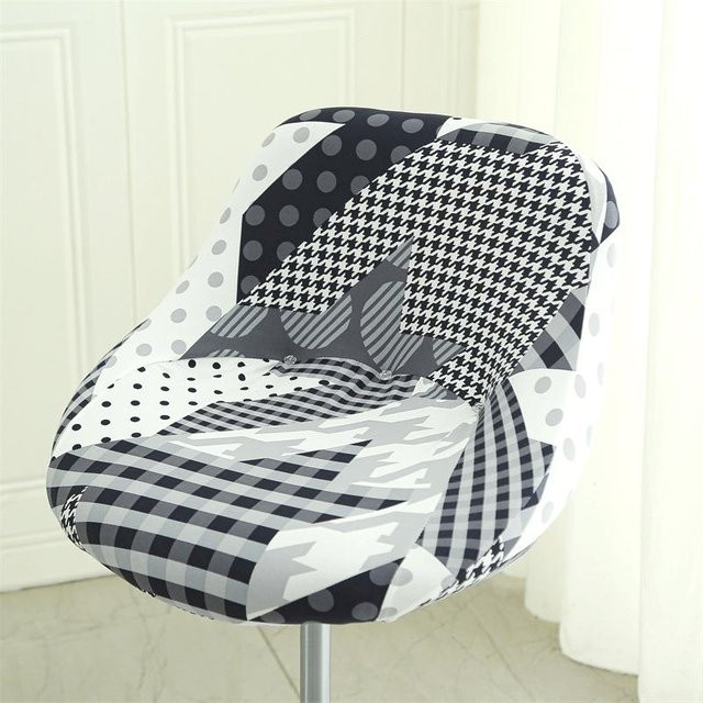 Elastischer Stuhlbezug von Yiran Furniture für Esszimmerstühle und Hocker, Polyester, Mehrfarbig, Breite: 42 cm, Tiefe: 23 cm - Bild 1