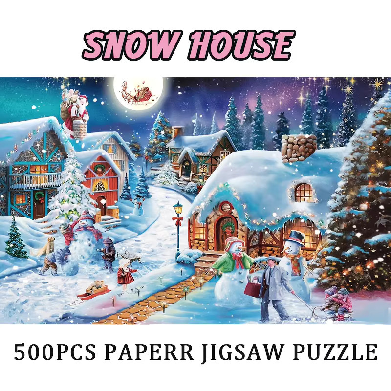MaxRenard Weihnachtsschneehaus-Puzzle, 500 Teile - Bild 4