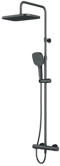 AM.PM Duschsystem Play mit Thermostat und Regendusche in Matt Schwarz - Bild 1