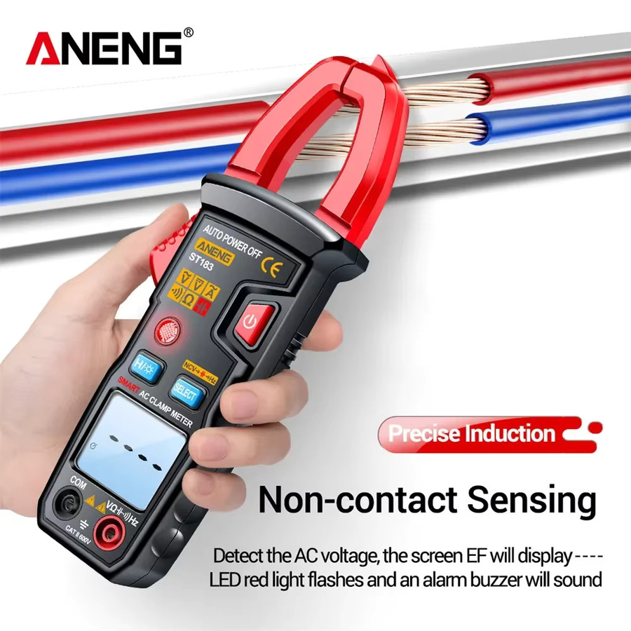 ANENG ST183 Digitales Zangenmessgerät True RMS Multimeter mit 600A Amperemeter, AC/DC Spannungsprüfer, NCV, Ohm, Kapazität und Hz - Bild 2
