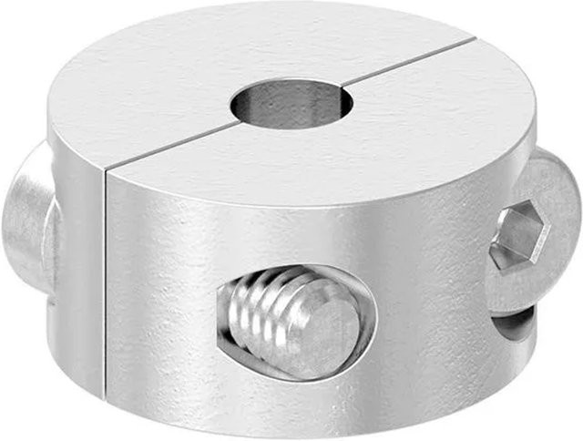 FeNau Rundklemme aus Edelstahl V4A in Silber für Seile mit Ø 5 mm, 2-teilig - Bild 1