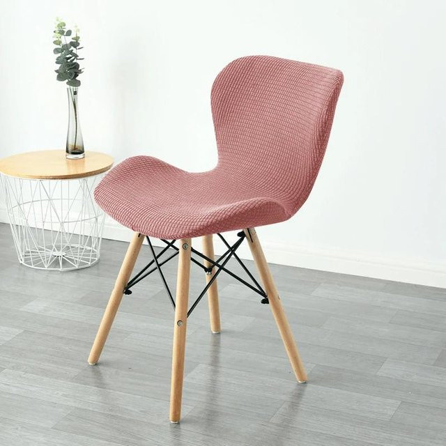 Bestbags Polarfleece Stretch Esszimmerstuhlbezug in Pink für geschwungene Schmetterlingsstühle - Bild 1