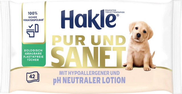 Hakle Feucht Pur & Sanft Feuchte Toilettentücher Nachfüllung, 1 Stück - Bild 1