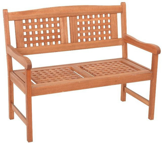 Merxx Gartenbank Lima 2-Sitzer aus geöltem Eukalyptusholz in Braun, B/T/H: 108 x 58 x 90 cm - Bild 1