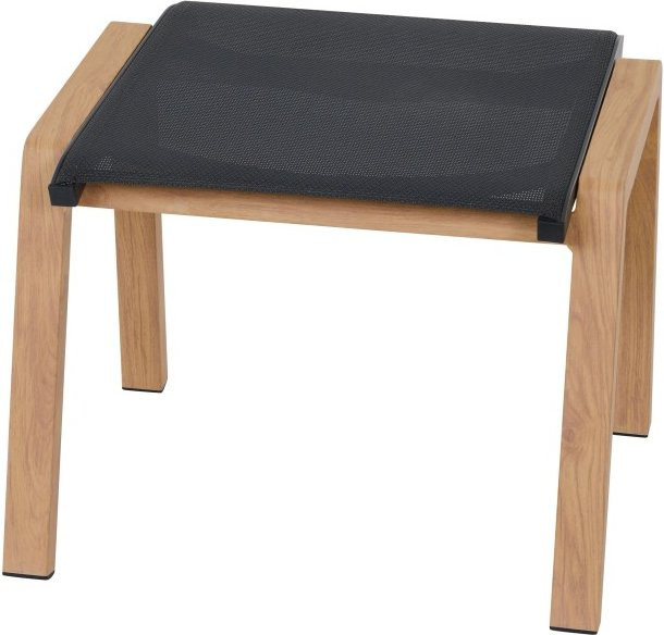 Siena Garden Hocker Catania aus Teak und Aluminium in Anthrazit, B/T/H: 57 x 51 x 44 cm - Bild 1