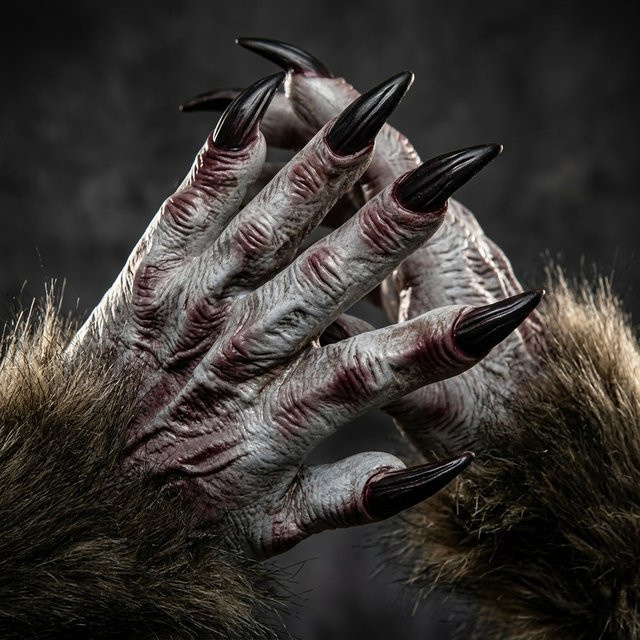 patygr Zombie-Handhandschuhe, Monsterkrallen, Zubehör, Fantasy, Gummi - Bild 1