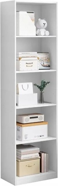 Rebiko Bücherregal in Weiß im modernen Loft-Stil, Höhe: 182 cm - Bild 1