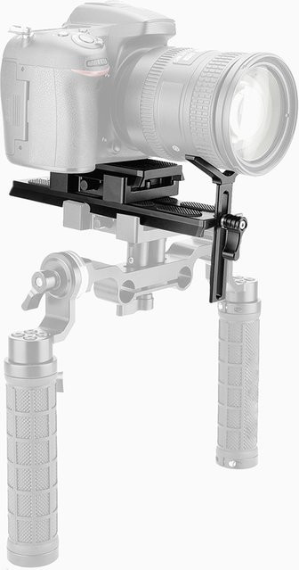KIMRIG Quick Release Kamera-Platte in Schwarz für DSLR Kameras und Recorder mit Objektiv-Unterstützung - Bild 1