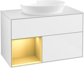 V&B Waschtischunterschrank Finion 100 in Weiß lackiert, Breite: 100 cm, Höhe: 50,1 cm, Tiefe: 50,1 cm - Bild 1