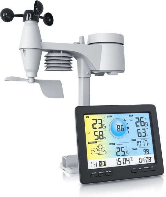 Brandson Funkwetterstation mit Außensensor und App-Anbindung zur professionellen Wetterdatenmessung - Bild 1