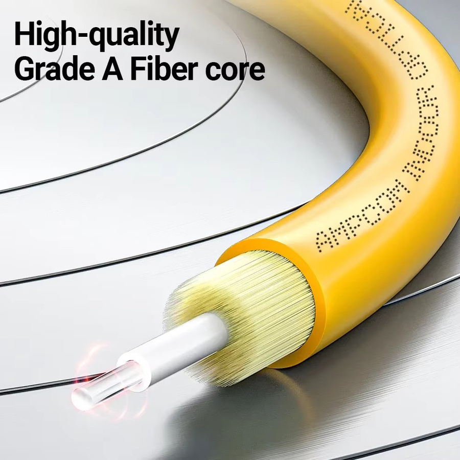 AMPCOM Singlemode Duplex Patchkabel LC auf LC UPC, Bend Insensitive SMF 9/125 μm, Gelb - Bild 3