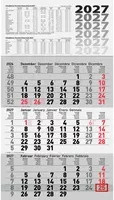 Glocken Wandkalender 2027 in Anthrazit, Rot und Weiß - Bild 1