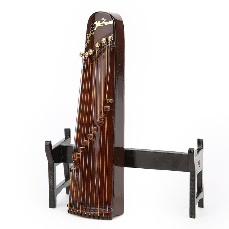 GoolRC Miniatur Chinesische Zither aus Holz als Musikinstrument Modell für die Desktop-Dekoration, Höhe: 10 cm - Bild 3