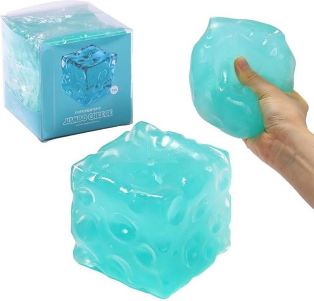 Aqua Blue Käse Squishy, Käseblock Quetschspielzeug, 1 Stück - Bild 1