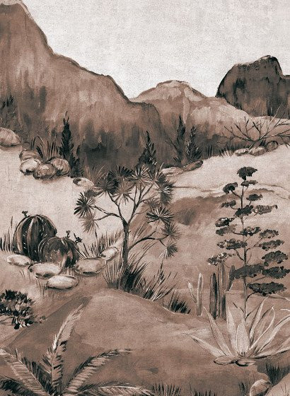 Eijffinger Tapete Savanna Sepia in Braun im Retro-Stil aus Vlies - Bild 1