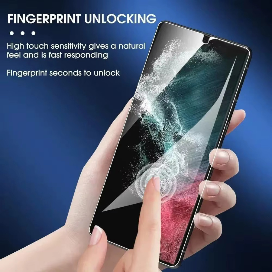 Samsung Galaxy Schutzset bestehend aus 2 Glas-Displayschutz mit Fingerabdruck-Entriegelung und 1 weichen Silikonhülle in Rot für S26 S25 S24 Ultra S23 FE S22 S21 Plus - Bild 3