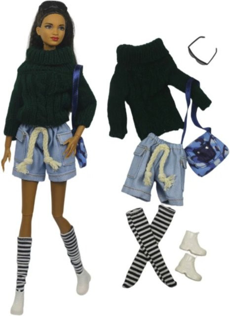 YJ767 Barbie Kleidungssets, Zubehör, Plüsch / Textil, Bunt / Mehrfarbig - Bild 1