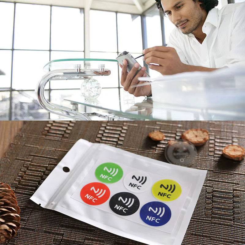 Wasserdichte NFC-Aufkleber aus PET mit NTAG213 und NTAG203 Chips, 13,56 MHz, selbstklebende intelligente Etiketten mit NXP-Unterstützung für Android - Bild 2