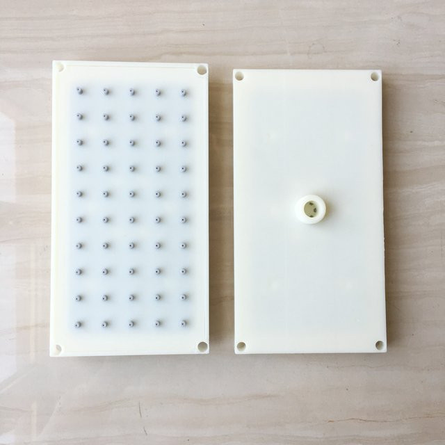 MTTUZK Rechteckiger Duschkopf aus ABS in Weiß Matt, B: 20,5 cm, H: 10,8 cm - Bild 1