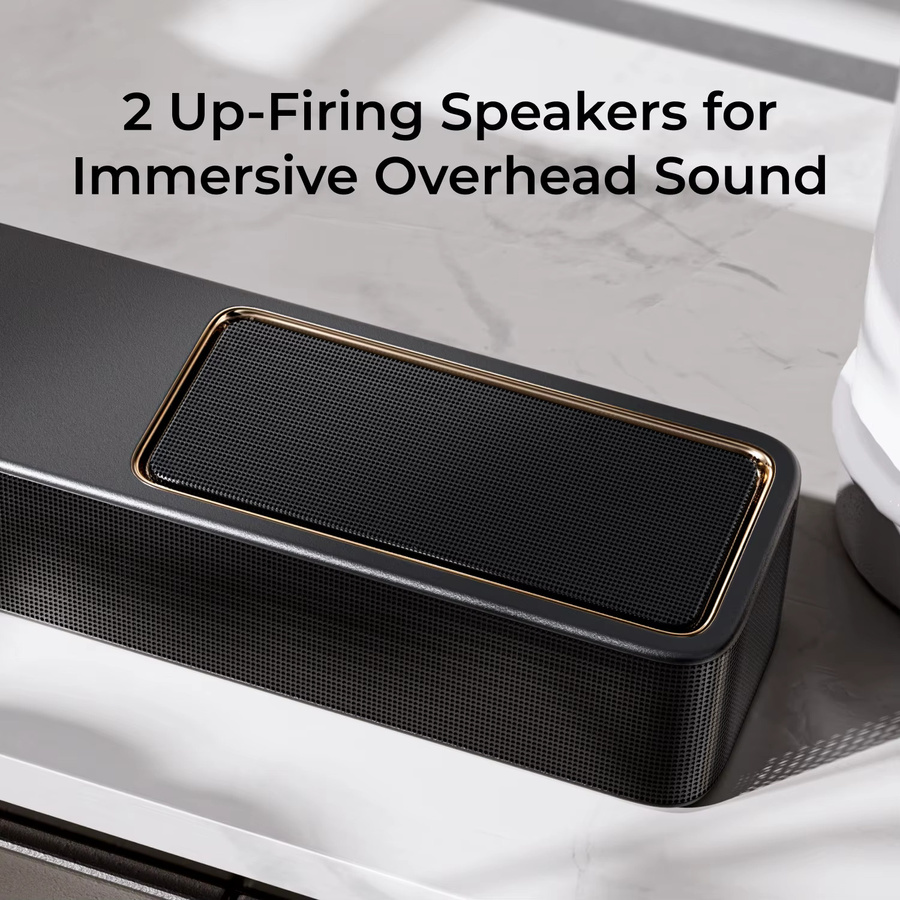 ULTIMEA Skywave Serie 5.1.2-Kanal Soundbar mit Dolby Atmos, Heimkinosystem mit kabellosem Subwoofer und App-Steuerung, Schwarz - Bild 4