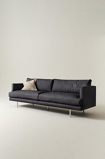 Jotex 4-Sitzer-Sofa ANTWERPEN in Schwarz und Anthrazit mit Polsterung und Kissen - Bild 1