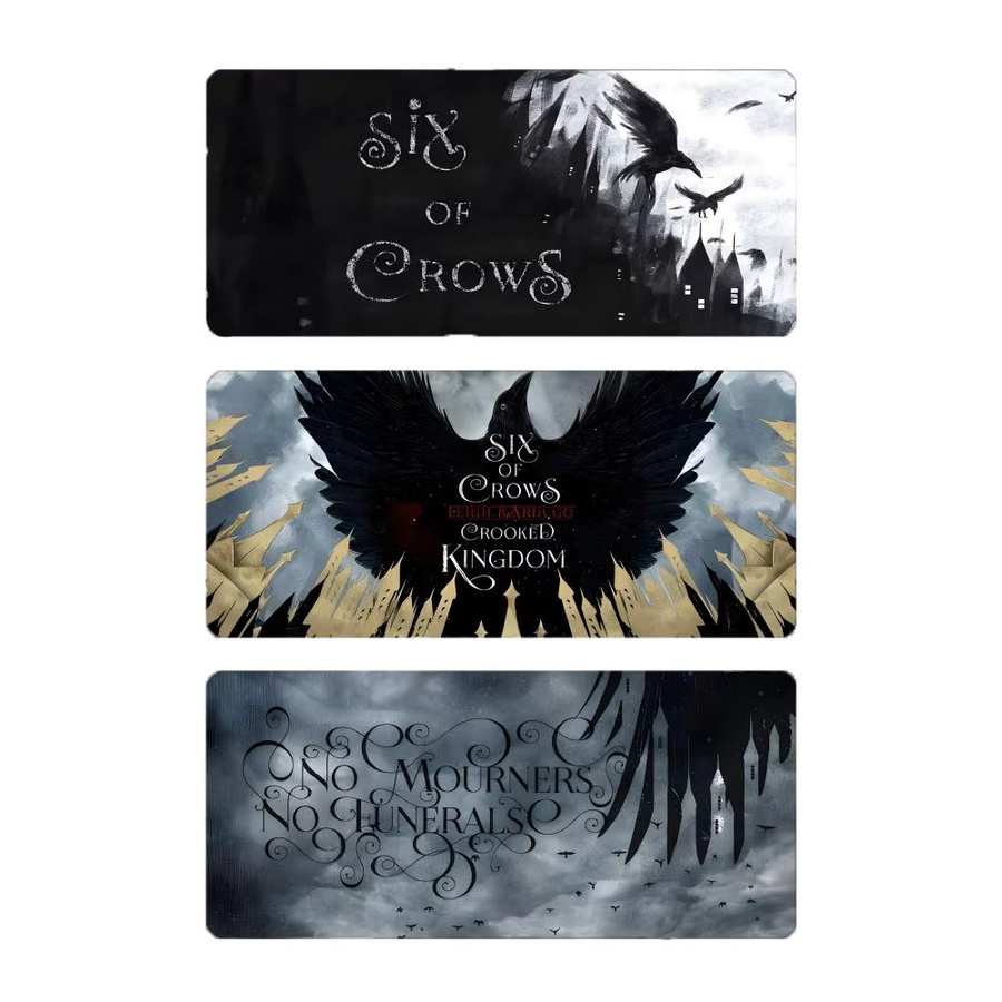 Novel Adventure S-Six of Crows Gaming-Mauspad in Schwarz mit LockEdge und verdickter PC-Schreibtischunterlage - Bild 2