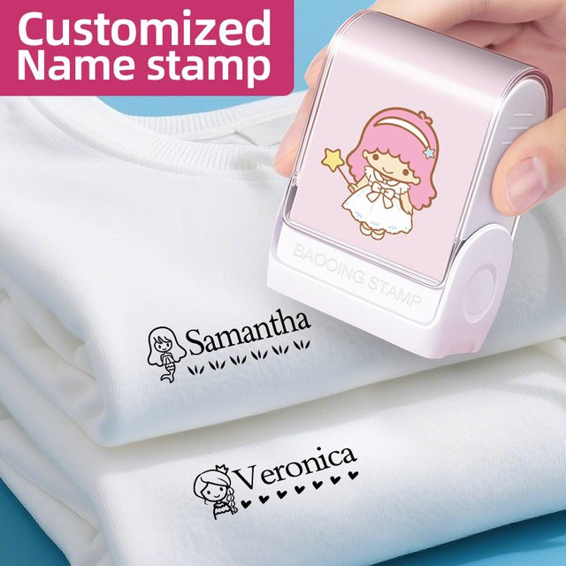 Personalisierter Namensstempel von Joytop mit Little Twin Stars Design zum Markieren von Schulmaterialien und persönlichen Gegenständen - Bild 1