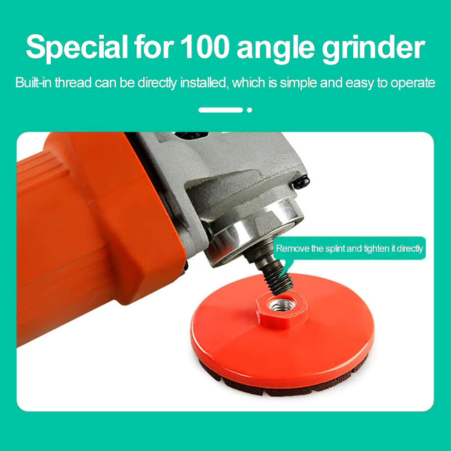 Vibratite Schleifscheibe für Winkelschleifer Typ 100, Stein- und Keramik-Schleifscheibe mit Körnungen 50, 100 und 200, Durchmesser: 100 mm, Bohrung: 8 mm - Bild 4