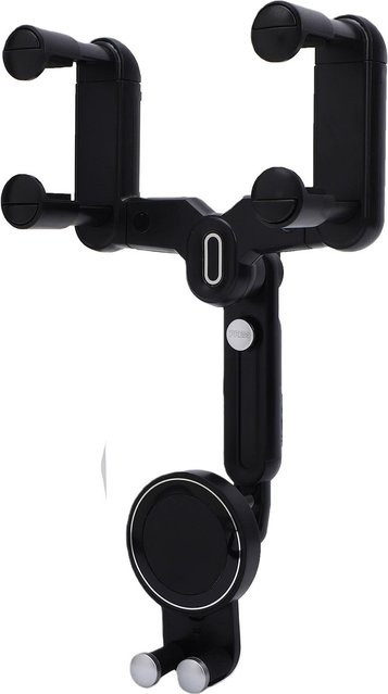 TOMTOP Magnetische Rückspiegel Handyhalterung für MagSafe, drehbar und dehnbar, Schwarz - Bild 1