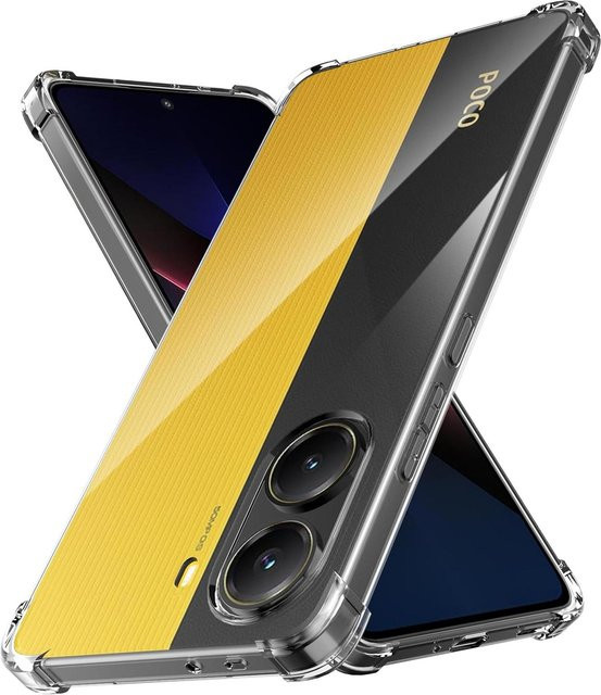 Transparente TPU Schutzhülle für Xiaomi Poco F7 mit stoßfestem Bumper an den vier Ecken - Bild 1