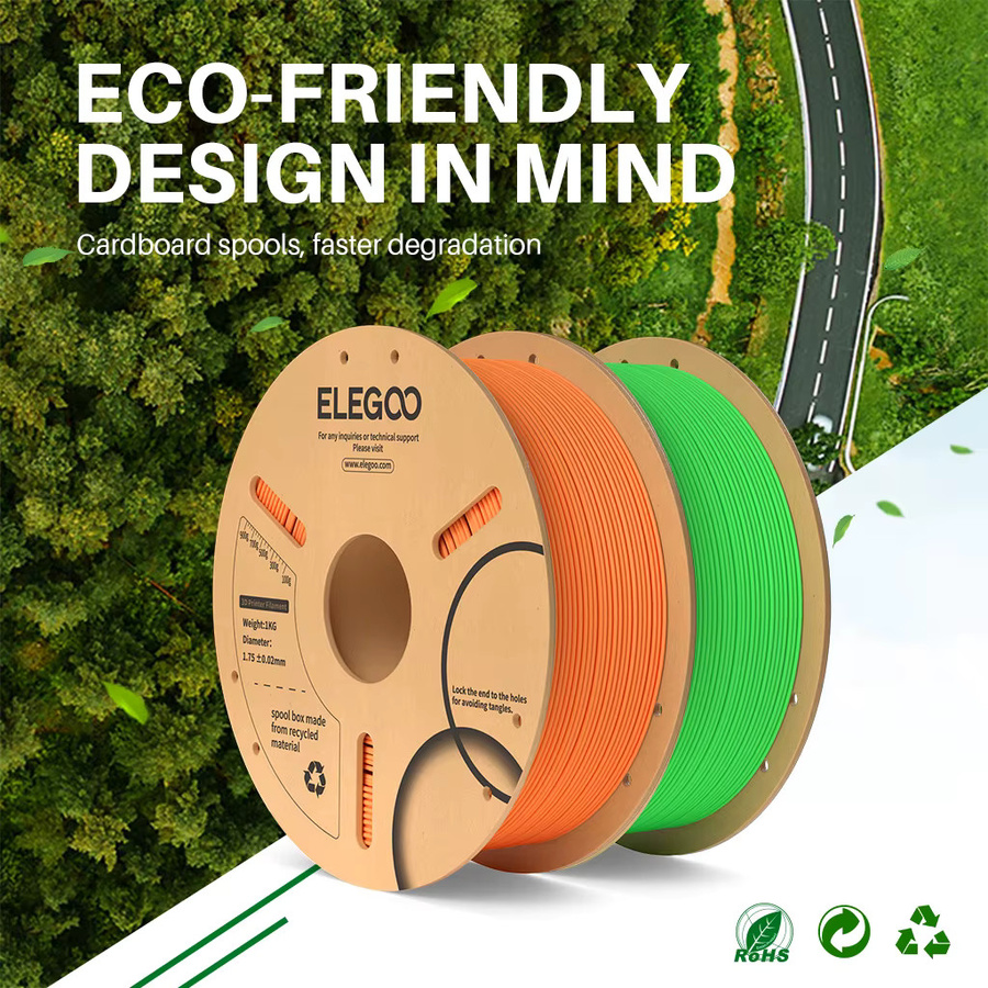 ELEGOO PLA-Filament Grau 10 kg, 1,75 mm Kunststoff für FDM 3D-Drucker - Bild 2